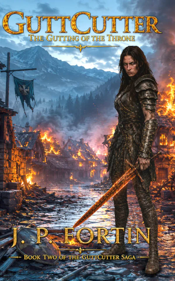 GuttCutter The Gutting of the Throne by J.P. Fortin - Dark Fantasy Novel
